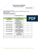 Formato Solicitud de Cotización