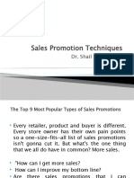 Sales Promotion Techniques: Dr. Shail Shri Sharma