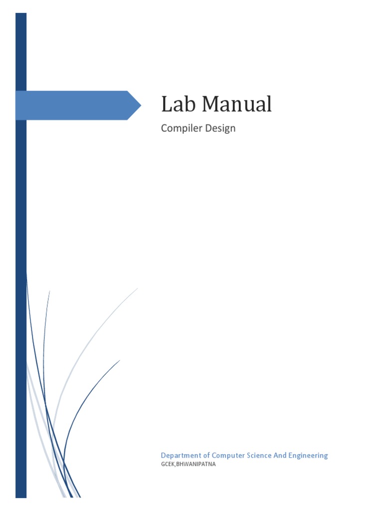 Compiler Design Lab Manual PDF Computer Programming Computing