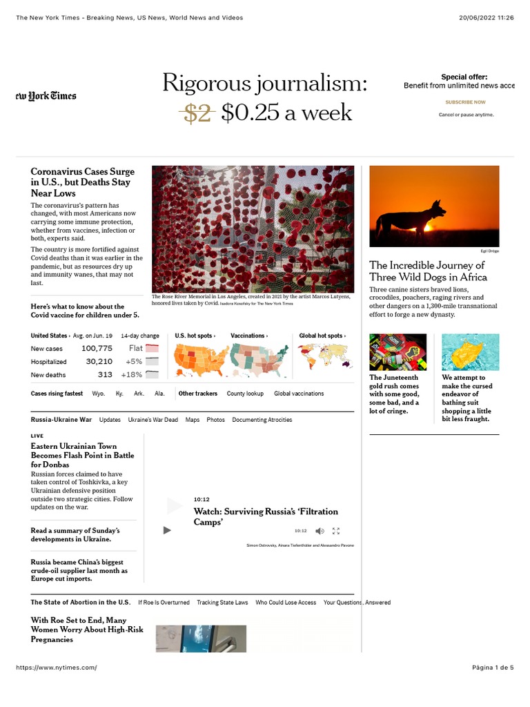 The New York Times Breaking News, US News, World News and Videos