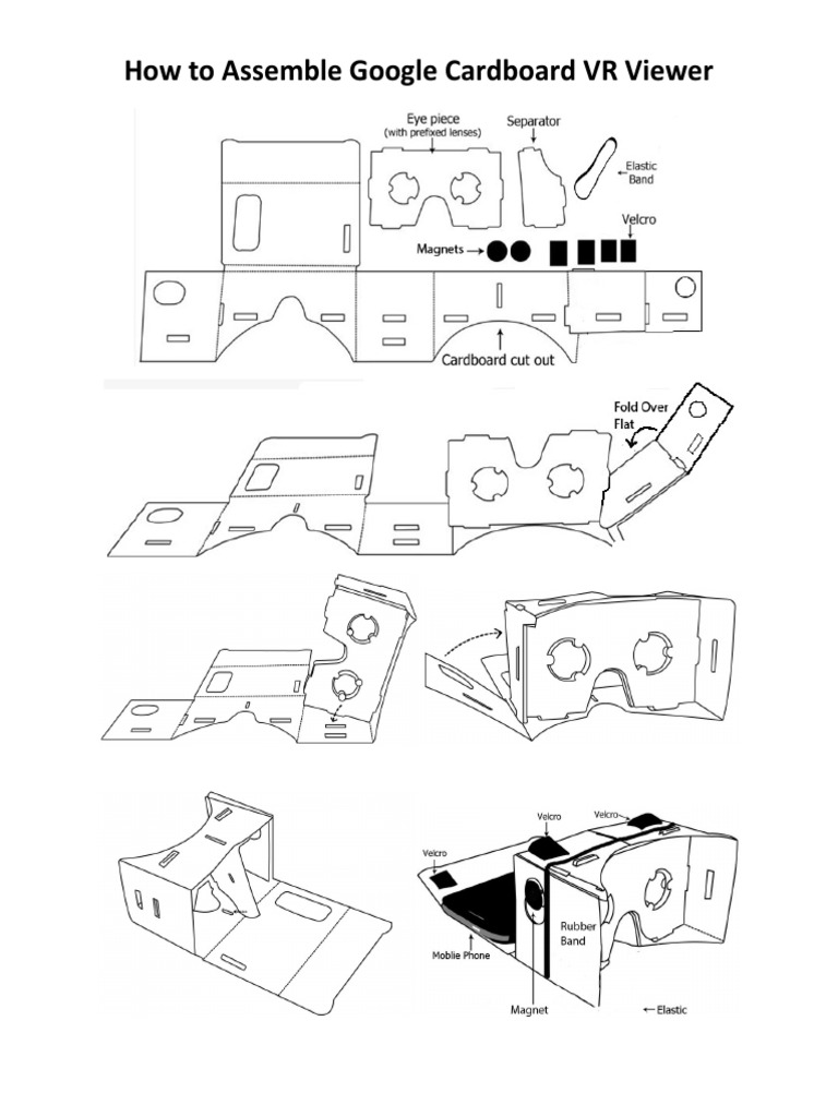 How To Assemble Google Cardboard VR Viewer PDF Virtual Reality