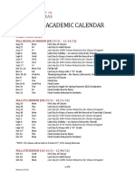 Academic Calendar Current