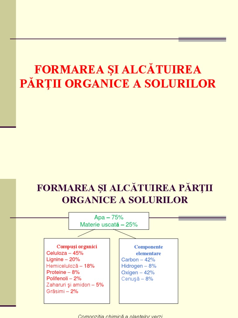 Partea OrganicÄ - A Solului | PDF