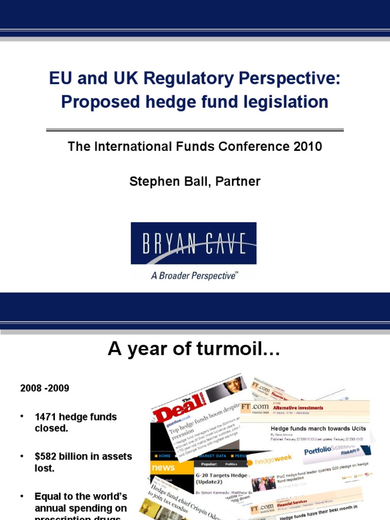 Regulatory Perspective PDF Hedge Fund Money