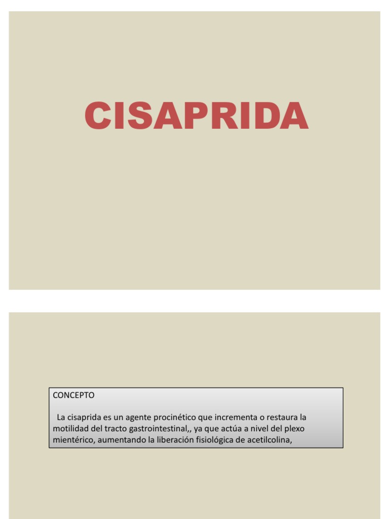 Dosis de Cisaprida en Pediatría | PDF | Salud y bienestar