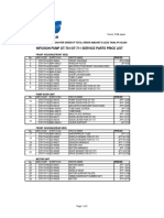 Infusion Pump Ot-701/Ot-711 Service Parts Price List