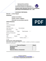 Formulário de Inscrição Mestrado Engenharia Civil UFU 2022