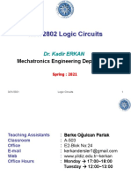 MKT2802 Logic Circuits: Mechatronics Engineering Department