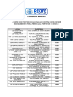 RECIFE - Locais de Vacinacao Covid Sem Agendamento