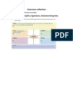 Outcomes Reflection Outlines, Graphic Organizers, Brainstorming Lists