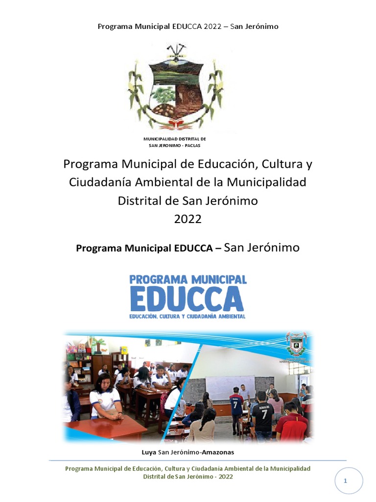 Modelo de Programa Municipal EDUCCA 2022 | PDF | Sustentabilidad