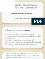 Psychological Disorders of Pregnancy and Puerperium