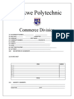 Kwekwe Polytechnic: Commerce Division