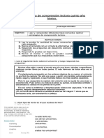 PDF Prueba de Comprension Lectora Quinto Ao Basico - Compress