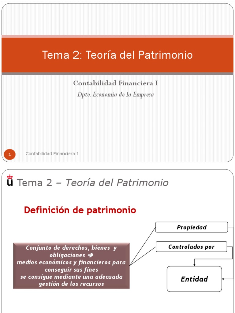 Tema 2. El Patrimonio Contable PDF