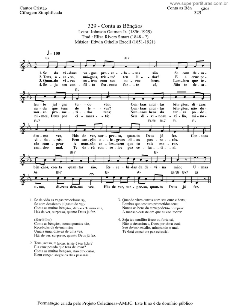 Superpartituras Com Br Conta As Bencaos V 3 Pdf