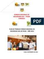 Plan de Trabajo Vial Piura 2014