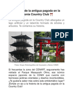 Historia de La Antigua Pagoda en La Colonia Country Club
