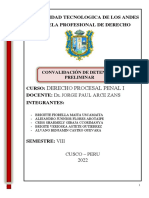 Detención preliminar judicial Código Procesal Penal