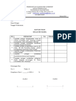 Daftar Tilik Kecacingan