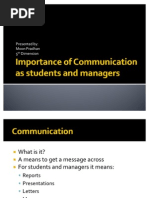 Importance of Communication Skills