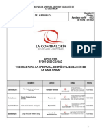 Directiva Normas para La Apertura de Gestión y Liquidación de Caja Chica 2022 PDF