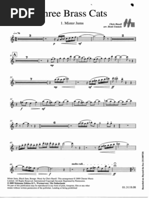【金管楽譜】Just Brass No. 37 Three Brass Cats Chester Music 3 Brass Cats (Just Brass No. 37) Music Sales