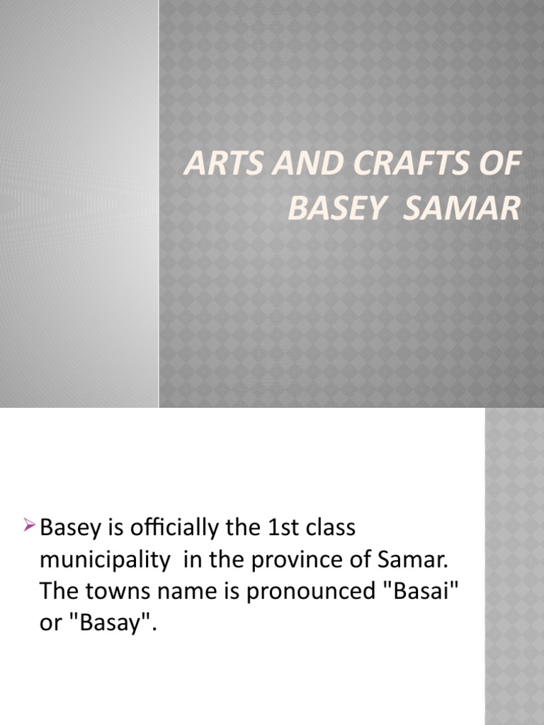 Arts and Crafts of Basey Samar PDF Church (Building)