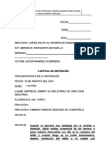 Audiencia de control de detención y formulación de imputación