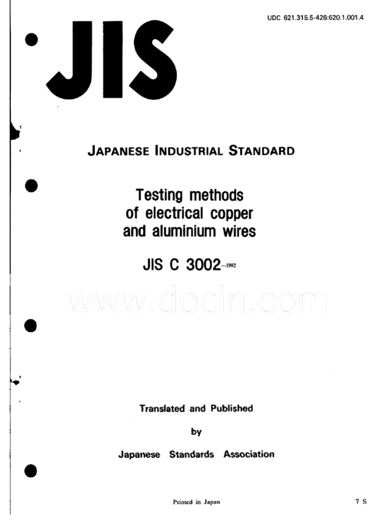 Jis C 3002 1992 R2003 Eng | PDF