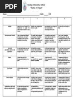 Reading and Grammar Activity "The Pen Pal Project" Name: - Points: - / 28