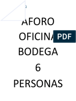 Carteles Aforo -Phq Oficina