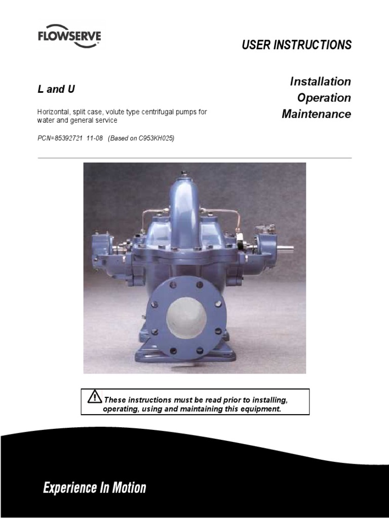 Manual Flowserve Pumps PDF Pump Noise