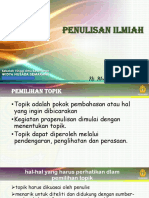 Penulisan Ilmiah Topik