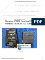 Siemens S7 1200 - Modbus RTU - Siemens Sinamics V20 Tutorial