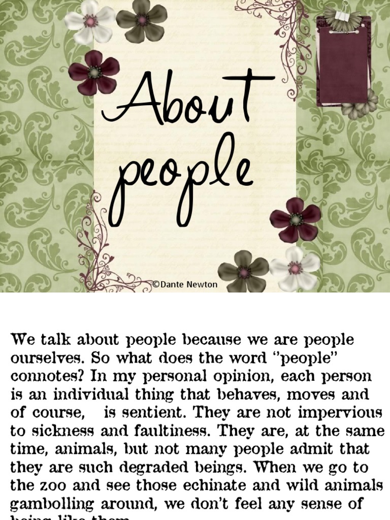 About People | PDF | Philosophy | Self-Improvement