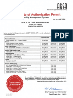 Canada BPV Certificate-Of-Authorization