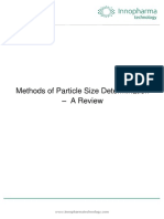 Methods of Particle Size Determination - A Review
