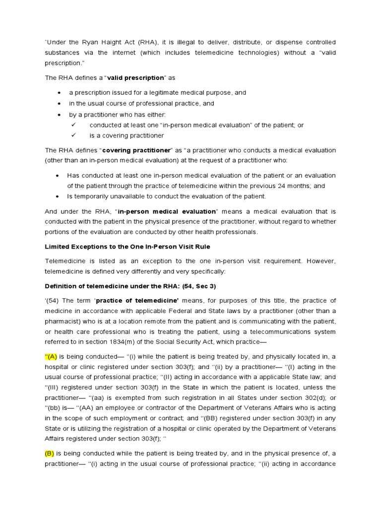 salientpointsRyanHaightAct PDF Medical Prescription