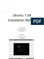 Ubuntu 7.04 Installation Manual: Submitted by Rhea Mae Longakit Bscs - 4