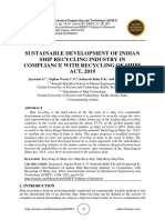 Sustainable Development of Indian Ship Recycling Industry in Compliance With Recycling of Ships Act, 2019