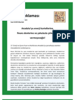 Basın Açıklaması Anadoluyu Vermeyeceğiz 15 Haziran 2011