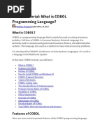 COBOL Tutorial: What Is COBOL Programming Language?