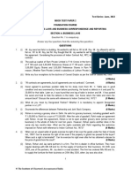 Test Series: June, 2022 Mock Test Paper 2 Foundation Course Paper 2: Business Laws and Business Correspondence and Reporting Section A: Business Laws