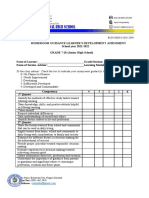 Homeroom Guidance Assessment