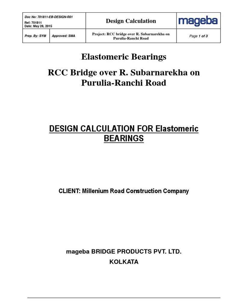 Elastomeric Bearing Design PDF Stress (Mechanics) Reinforced