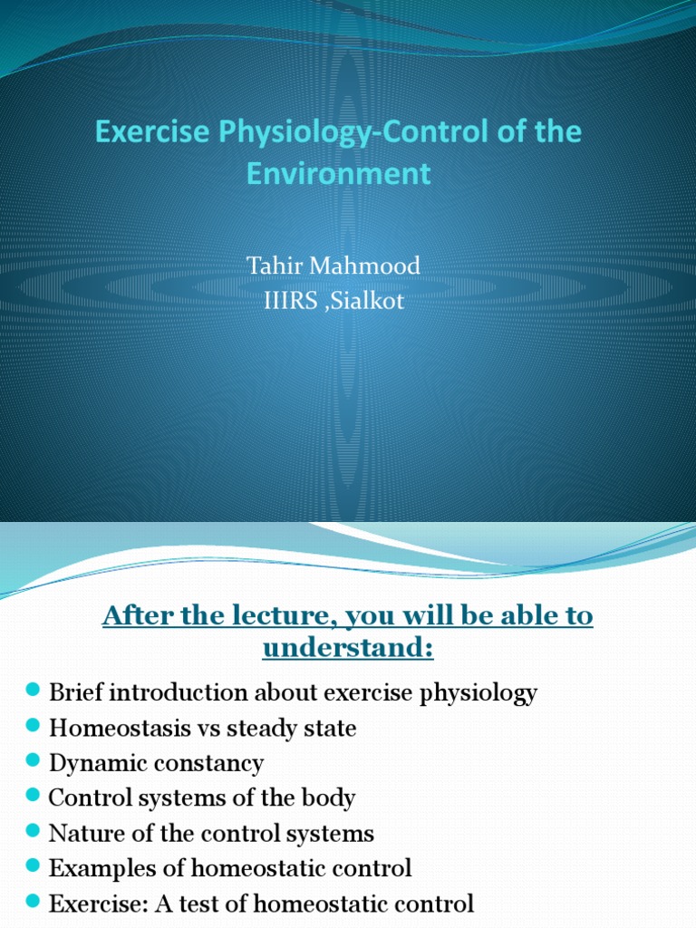 Homeostasis in Exercise Physiology | PDF | Homeostasis | Physiology