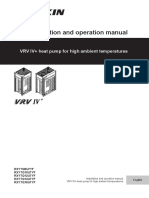 Installation and Operation Manual: VRV IV+ Heat Pump For High Ambient Temperatures