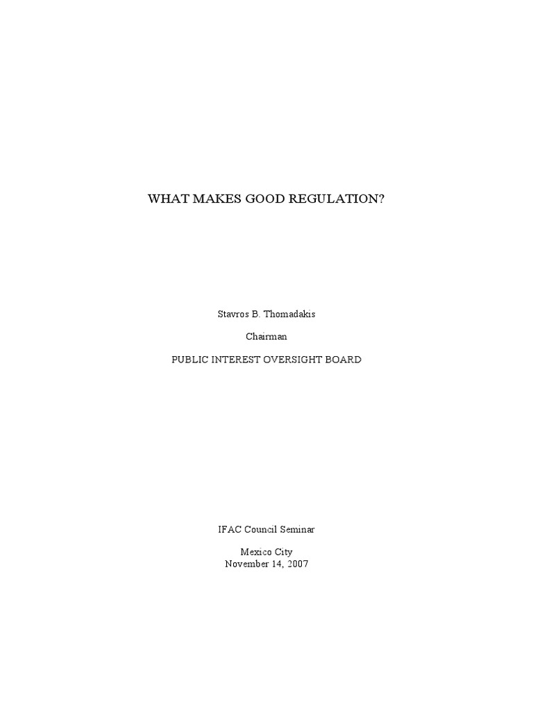 Principles of Effective Regulation | PDF | Regulatory Compliance | Audit