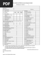 Hospital Document Tariff Statement (Mini SOC)